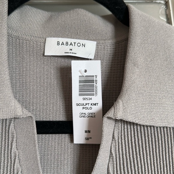 Aritzia Babaton Sculpt Knit Polo Opal grey - Picture 3 of 4